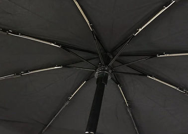 Dupla camada dobrável forte preta do guarda-chuva do curso para o tempo ventoso