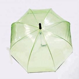 Guarda-chuva dado forma do espaço livre do ponto de entrada abóbada verde, guarda-chuva compacto da bolha com guarnição preta