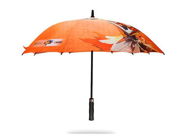 Os guarda-chuvas Windproof fortes do golfe personalizaram a impressão da transferência térmica do logotipo