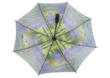 Guarda-chuva aberto impresso Digitas pequeno do golfe do automóvel, punho resistente de EVA do guarda-chuva do golfe
