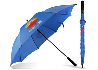 Reforços Windproof do metal do preto da fibra do carbono dos guarda-chuvas do golfe de Bule para a promoção