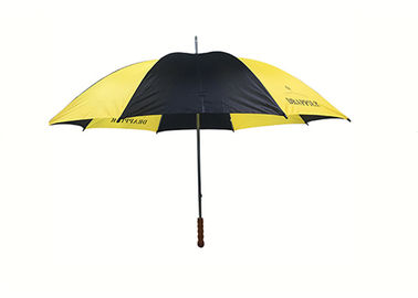 Do guarda-chuva feito sob encomenda mais grande aberto do golfe do tamanho do manual punho de madeira Windproof
