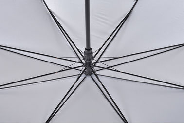 Punho curvado personalizado dos guarda-chuvas do golfe da vara do logotipo plástico relativo à promoção longo