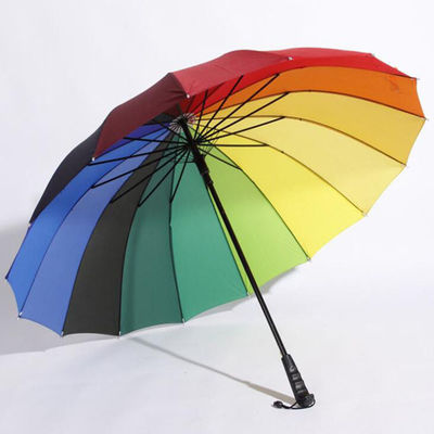 Arco-íris reto 25&quot; do punho de BSCI guarda-chuva próximo aberto do automóvel de *16k