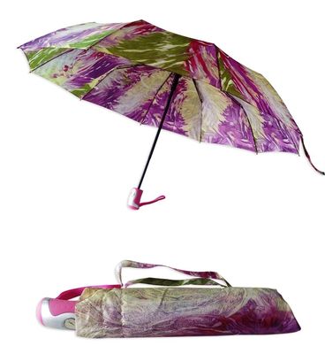 2 impermeáveis/Windproof do parasol guarda-chuva colorido de dobramento para mulheres