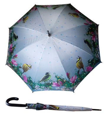 guarda-chuva reto Windproof do eixo do metal de 8mm para mulheres