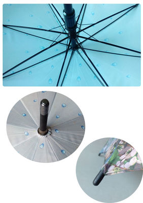 guarda-chuva reto Windproof do eixo do metal de 8mm para mulheres