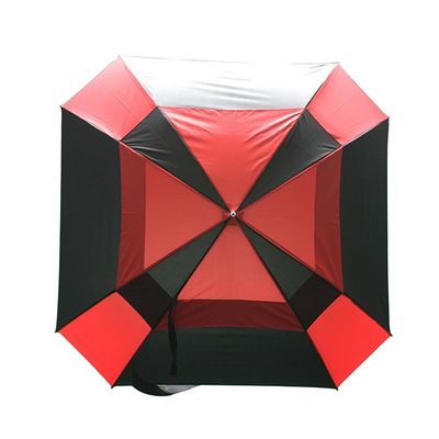 Guarda-chuvas Windproof do golfe do quadro manual do metal com punho reto