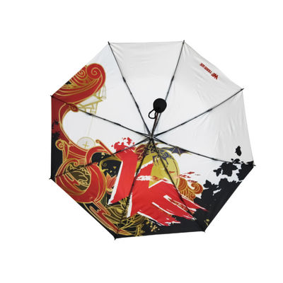 95cm de revestimento pretos guarda-chuva Sightseeing de 3 dobras