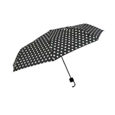Guarda-chuva de dobramento Windproof do poliéster 190T aberto manual para mulheres