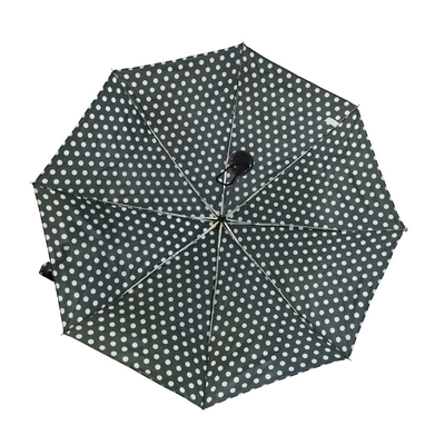 Guarda-chuva de dobramento Windproof do poliéster 190T aberto manual para mulheres