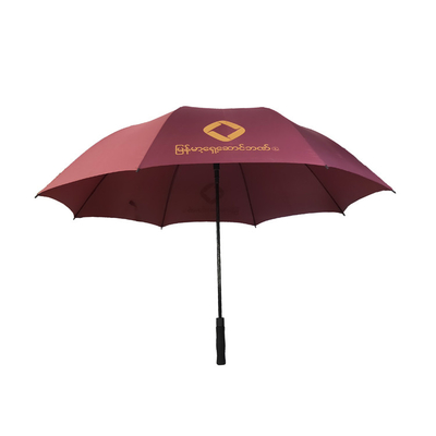 Guarda-chuva UV Windproof da tela do Pongee do eixo da fibra de vidro