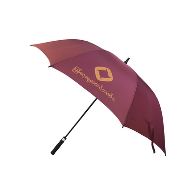 Guarda-chuva UV Windproof da tela do Pongee do eixo da fibra de vidro