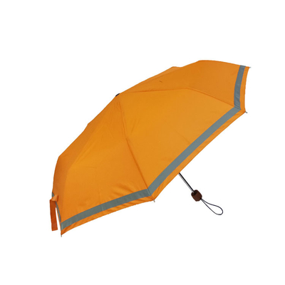 Guarda-chuva 3 21in Windproof aberto manual de dobramento com punho de madeira