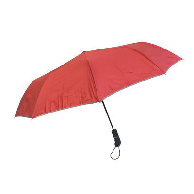 O Pongee de revestimento preto 3 de 10 reforços dobra o guarda-chuva automático com para os homens