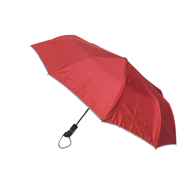O Pongee de revestimento preto 3 de 10 reforços dobra o guarda-chuva automático com para os homens
