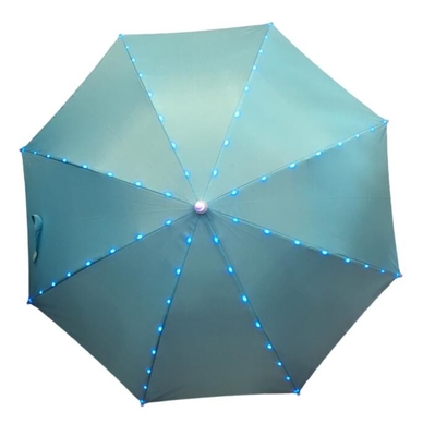 Guarda-chuva aberto da luz do diodo emissor de luz do manual do Pongee do diâmetro 80CM para crianças