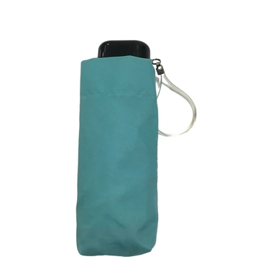Guarda-chuva pequeno do bolso do pongee aberto manual de 5 dobras com reforços da fibra de vidro