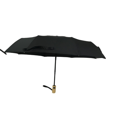 Guarda-chuva compacto de 21&quot; x 8K RPET Pongee com abertura automática e fechamento dobrável