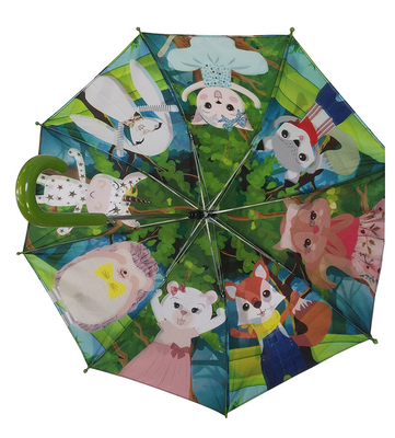 Pongee pequeno do quadro do metal guarda-chuva de duas camadas para crianças