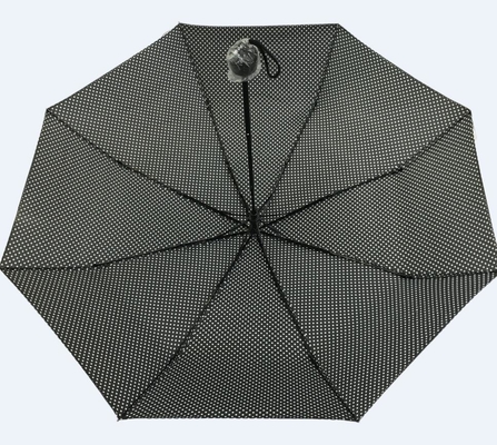 21&quot; ponto de X8k que imprime o guarda-chuva de dobramento preto do poliéster 190T para senhoras