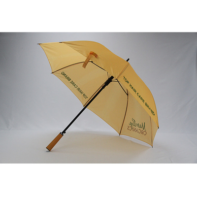 Guarda-chuva automático relativo à promoção do golfe com o punho de madeira reto