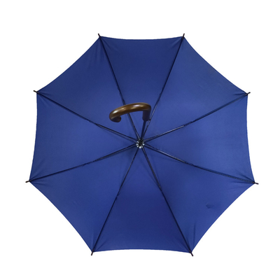 Guarda-chuva relativo à promoção do presente da cor sólida Windproof do GV com punho de madeira