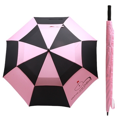 fibra de vidro resistente Logo Promotional Golf Umbrella do vento 33inch