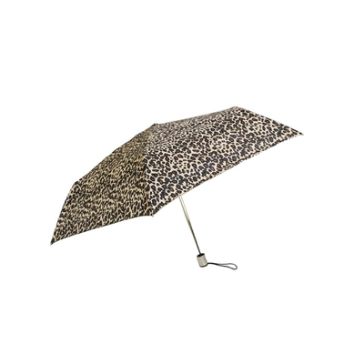 O leopardo imprimiu anti Mini Windproof Pocket Umbrella UV