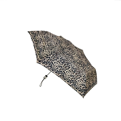 O leopardo imprimiu anti Mini Windproof Pocket Umbrella UV