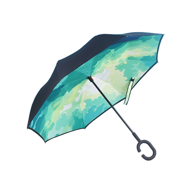 A dupla camada C segura o guarda-chuva invertido reverso Windproof