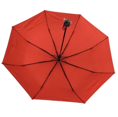 Manual aberto sobre imprimir dobras vermelhas do guarda-chuva 3