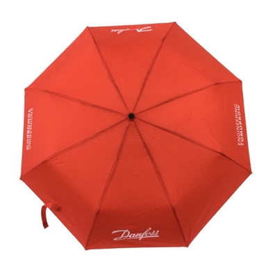 Manual aberto sobre imprimir dobras vermelhas do guarda-chuva 3