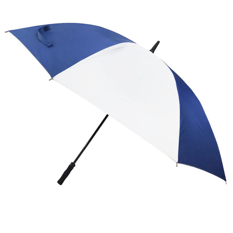 Guarda-chuva de golfe Pongee 190T com armação de fibra de vidro 68/62/58 polegadas grande tamanho grande ventilado