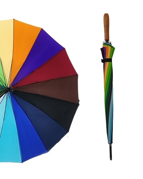 30 polegadas Homens cromáticos Golf guarda-chuva eixo de metal de madeira manuseado com impressão de transferência de calor