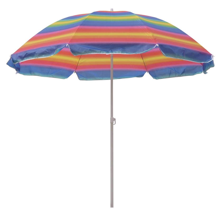 Um guarda-chuva de praia de 42 polegadas com UPF 50 Proteção com tecido de oxford 210T