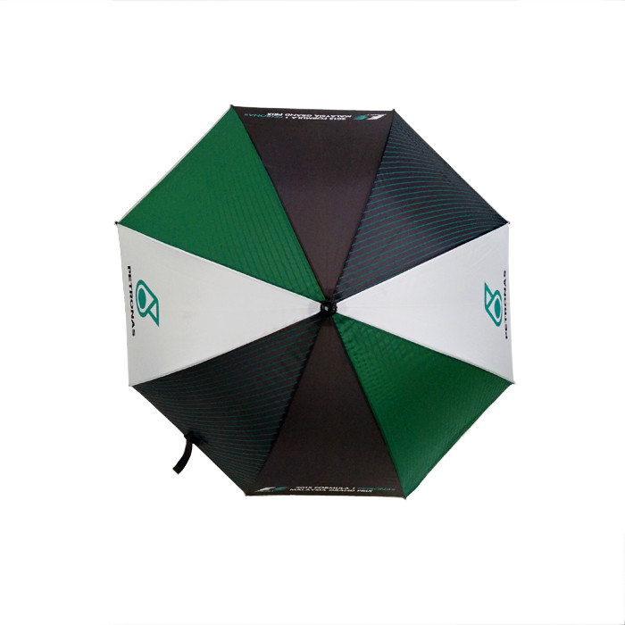 27 polegadas x 8k Preto Matt Fibra de vidro Quadro guarda-chuva de golfe publicidade guarda-chuva cor logotipo de costura personalizado
