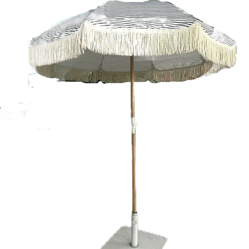 Tecido UV Guarda-chuva de praia abrigo solar 210T Tecido Oxford com revestimento de prata Logo aceitável