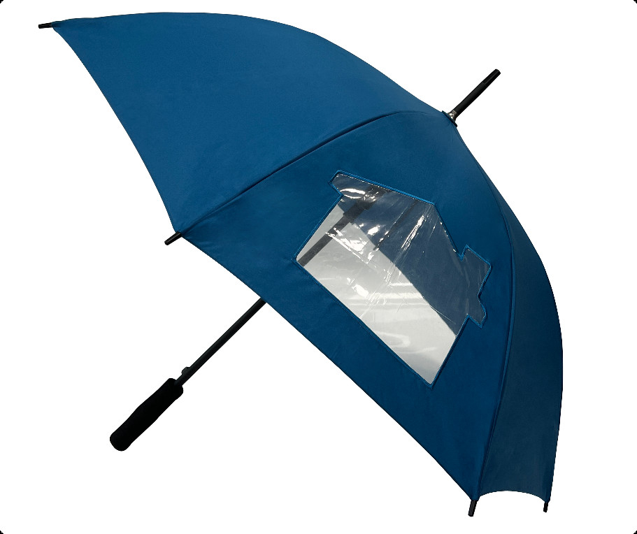 Auto-abrir e fechar manualmente Full Fiberglass Frame Guarda-chuvas de golfe com uma janela transparente