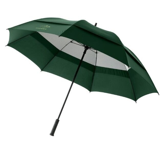 Guarda-chuvas de Golfe com Costelas de Metal e Fibra de Vidro, 32 Polegadas de Cobertura Ampla com Cabo de EVA, Adequado para Presentes Corporativos e ao Ar Livre