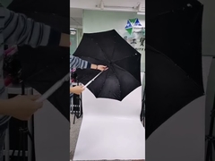 8mm Metal Shaft Pongee UV Coating Umbrella With J Handle